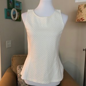 J. Crew Textured Peplum Top